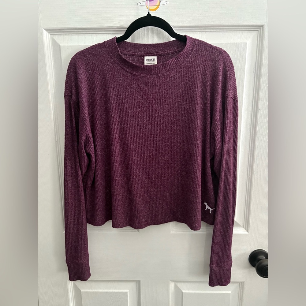 Victoria’s Secret ~ PINK ~ Oversized Cropped Long-sleeve Shirt
